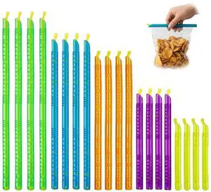 20pc Magic Bag Sealer Sticks Reusable Plastic Food Storage Clips Multi-Size Airtight Watertight Closures for Snacks Chips Cereal Pantry Organization Kitchen Gadgets 20pc Magic Bag Sealer Sticks Reusable Plastic Food Storage Clips Multi-Size Airtight Watertight Closures for Snacks Chips Cereal Pantry Organization Kitchen Gadgets
