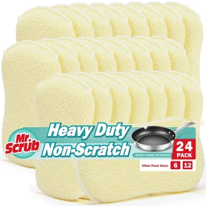 Sponges Kitchen Scrub Dish Sponge Scouring Pad, 24 Pack Cleaning Brush Scrubber Supplies for Soap, Dishwashing Dinnerware Sets Pan Pot Glass Dishwasher Sink Bathroom Towels Cloth Rags Holder Sponges Kitchen Scrub Dish Sponge Scouring Pad, 24 Pack Cleaning Brush Scrubber Supplies for Soap, Dishwashing Dinnerware Sets Pan Pot Glass Dishwasher Sink Bathroom Towels Cloth Rags Holder