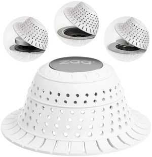 Bathtub Drain Strainer Silicone Bathroom Stopper Fixture Accessories | White Collapsible Shower Drain Hair Catcher for Pop Up Tubs, Traps Hair Before Clogs, Easy Clean for Bathroom Sinks Bathtub Drain Strainer Silicone Bathroom Stopper Fixture Accessories | White Collapsible Shower Drain Hair Catcher for Pop Up Tubs, Traps Hair Before Clogs, Easy Clean for Bathroom Sinks
