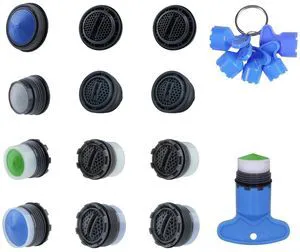 12 Pcs Faucet Aerator with 6 Pcs Faucet Aerator Key Removal Wrench Tool, Aerators Replacement Inserts for Sink M16.5 18.5 21.5 24 mm Tap Aerators Flow Restrictor 12 Pcs Faucet Aerator with 6 Pcs Faucet Aerator Key Removal Wrench Tool, Aerators Replacement Inserts for Sink M16.5 18.5 21.5 24 mm Tap Aerators Flow Restrictor