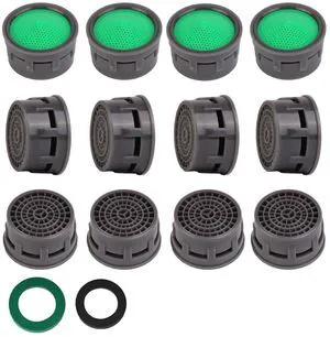 Faucet Aerator, Flow Restrictor Insert, Sink Aerator Replacement Parts for Bathroom or Kitchen Sink Faucet Filter, Fit for Internal and External Thread Faucet Aerators, with Washer (12pcs) Faucet Aerator, Flow Restrictor Insert, Sink Aerator Replacement Parts for Bathroom or Kitchen Sink Faucet Filter, Fit for Internal and External Thread Faucet Aerators, with Washer (12pcs)