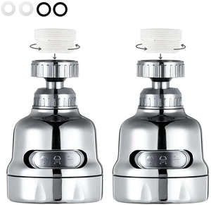Faucet Sprayer Attachment, 360 Degree Rotating Faucet Aerator Accessories, 3 Mode Adjustable Kitchen Sink Tap Head Water Saving Extend Nozzle Chrome Plated,(Pack of 2) Faucet Sprayer Attachment, 360 Degree Rotating Faucet Aerator Accessories, 3 Mode Adjustable Kitchen Sink Tap Head Water Saving Extend Nozzle Chrome Plated,(Pack of 2)