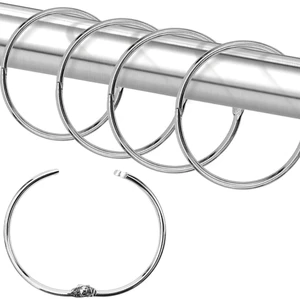 Shower Curtain Hooks Rings,24 Pcs Rustproof Metal Shower Hooks for Shower Curtain,Glide Smoothly Round Shower Rings for Curtain,Shower Curtain Rings for Bathroom Shower Rod,Snap Joint Design (Silver) Shower Curtain Hooks Rings,24 Pcs Rustproof Metal Shower Hooks for Shower Curtain,Glide Smoothly Round Shower Rings for Curtain,Shower Curtain Rings for Bathroom Shower Rod,Snap Joint Design (Silver)