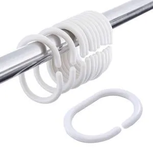 36 Pcs Plastic White Shower Curtain Rings Curtain C Rings Hooks Hanger Bath Drape Loop Clip Glide 36 Pcs Plastic White Shower Curtain Rings Curtain C Rings Hooks Hanger Bath Drape Loop Clip Glide