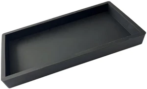 Silicone Vanity Tray, Bathroom Countertop Soap Dispenser Holder, Kitchen Sink Organizer for Lotion, Perfume, Jewelry and Candle (Black) Silicone Vanity Tray, Bathroom Countertop Soap Dispenser Holder, Kitchen Sink Organizer for Lotion, Perfume, Jewelry and Candle (Black)