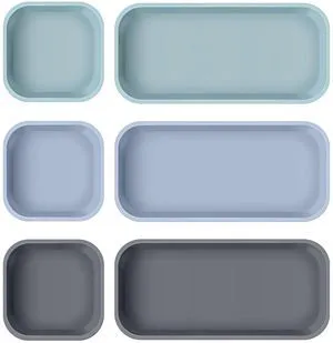 6 Pcs Mini Silicone Vanity Tray Bathroom Counter, Gray, Sage, Blue | 7in & 3in Decorative Tray, Easy to Clean, Sink Countertop Organizer Tray for Dish Soap, Lotion Bottle, Perfume, Jewelry 6 Pcs Mini Silicone Vanity Tray Bathroom Counter, Gray, Sage, Blue | 7in & 3in Decorative Tray, Easy to Clean, Sink Countertop Organizer Tray for Dish Soap, Lotion Bottle, Perfume, Jewelry