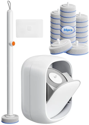 Disposable Toilet Cleaning System - Toilet Brush Kit with 36 High-Performance Refills, Wall Mounted Toilet Brush and Holder for Deep Cleaning Bathroom (Toilet Brush+36 Refills) Disposable Toilet Cleaning System - Toilet Brush Kit with 36 High-Performance Refills, Wall Mounted Toilet Brush and Holder for Deep Cleaning Bathroom (Toilet Brush+36 Refills)