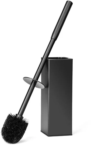 Toilet Bowl Brush and Holder Long Handle Toilet Brush for Bathroom | Wall mount stainless steel toilet brush holder with a splash guard Easy to Clean for Domestic Deep Cleaning Under Rims,Black Toilet Bowl Brush and Holder Long Handle Toilet Brush for Bathroom | Wall mount stainless steel toilet brush holder with a splash guard Easy to Clean for Domestic Deep Cleaning Under Rims,Black
