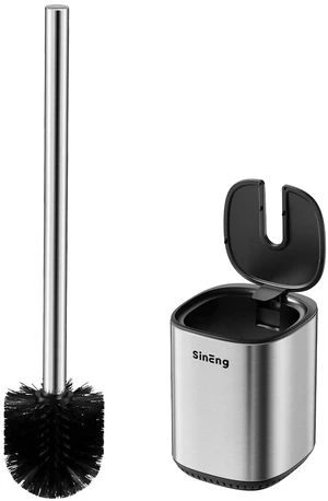 Toilet Brush Holder Set Toilet Bowl Brush Stainless Steel Automatic Open lid Toilet Bowl Cleaner Brush with Durable Bristle Head Toilet Cleaning Brush for Bathroom Toilet Brush Holder Set Toilet Bowl Brush Stainless Steel Automatic Open lid Toilet Bowl Cleaner Brush with Durable Bristle Head Toilet Cleaning Brush for Bathroom