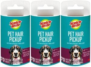 Pet Hair Pickup Extra Sticky Lint Roller Refills, Refills Only, 50% Stickier, 4 in x 36.2 ft Each, 70 Sheets Per Refill, 3 Pack, 210 Total Sheets Pet Hair Pickup Extra Sticky Lint Roller Refills, Refills Only, 50% Stickier, 4 in x 36.2 ft Each, 70 Sheets Per Refill, 3 Pack, 210 Total Sheets