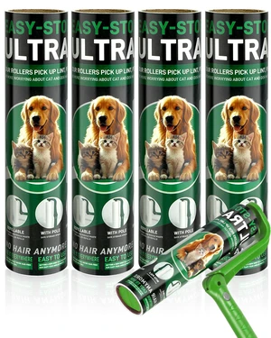 10" Large Lint Roller Refills for Pet Hair Extra Sticky, 4 Rolls | 200 Sheets Big Lint Roller Refill Compatible with Evercare Mega Lint Roller for Floor Carpets Couch, Not Include Handle 10" Large Lint Roller Refills for Pet Hair Extra Sticky, 4 Rolls | 200 Sheets Big Lint Roller Refill Compatible with Evercare Mega Lint Roller for Floor Carpets Couch, Not Include Handle