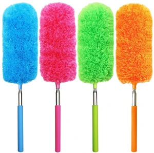 4 Pcs Washable Microfiber Feather Duster, with Extendable Pole and Bendable Head, Microfibre Cleaning Tool for Cleaning Office, Car, Computer, Furniture, Sofa, Blue,green,orange,red 4 Pcs Washable Microfiber Feather Duster, with Extendable Pole and Bendable Head, Microfibre Cleaning Tool for Cleaning Office, Car, Computer, Furniture, Sofa, Blue,green,orange,red