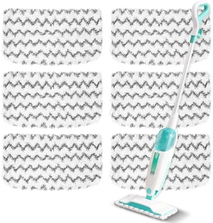 6 Pack Steam Mop Replacement Pads Compatible with Shark Steam Mops S1000/S1000A/S1000C/S1000WM/S1001C, Floor Steamer Pads Washable, Reusable Microfiber Cleaner Pads 6 Pack Steam Mop Replacement Pads Compatible with Shark Steam Mops S1000/S1000A/S1000C/S1000WM/S1001C, Floor Steamer Pads Washable, Reusable Microfiber Cleaner Pads