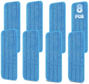 8 Pack 16.5 inch Reusable Mop Pads Microfiber Spray Mop Replacement Heads for Wet/Dry Mops Compatible with Bona Floor Care System 8 Pack 16.5 inch Reusable Mop Pads Microfiber Spray Mop Replacement Heads for Wet/Dry Mops Compatible with Bona Floor Care System