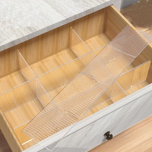 8pcs Adjustable Grid Drawer Dividers DIY Plastic Closet Separator Tidy Organizer Container 32.5 * 7cm/ 12.8 * 2.8inch for Underwear Socks Belt Office Supplies(Transparent White) 8pcs Adjustable Grid Drawer Dividers DIY Plastic Closet Separator Tidy Organizer Container 32.5 * 7cm/ 12.8 * 2.8inch for Underwear Socks Belt Office Supplies(Transparent White)