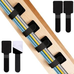 50PCS Cord Management Under Desk, Adhesive Wire Management Under Desk, Reusable Hook and Loop Cable Ties for Computer Accessories, Home Office Organization(Black) 50PCS Cord Management Under Desk, Adhesive Wire Management Under Desk, Reusable Hook and Loop Cable Ties for Computer Accessories, Home Office Organization(Black)