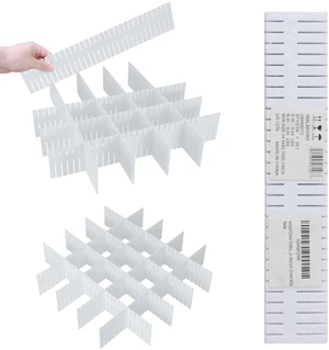 Plastic Drawer Dividers Adjustable Drawer Organizer Dividers Separator for Tidying Clutter/Cutlery/Underwear/Socks/Clothes/Dresses/Boxes/Bins in Kitchen Bathroom Bedroom Office (8) Plastic Drawer Dividers Adjustable Drawer Organizer Dividers Separator for Tidying Clutter/Cutlery/Underwear/Socks/Clothes/Dresses/Boxes/Bins in Kitchen Bathroom Bedroom Office (8)