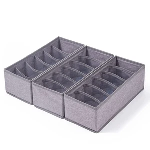3 Pack Sock Underwear Drawer Organizer Dividers, Collapsible Cabinet Closet Storage Boxes for Clothes, Socks, Lingerie, Underwear, Tie, Belt, Baby, Bedroom 3 Pack Sock Underwear Drawer Organizer Dividers, Collapsible Cabinet Closet Storage Boxes for Clothes, Socks, Lingerie, Underwear, Tie, Belt, Baby, Bedroom