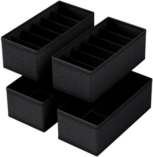 4 PACK Sock Underwear Drawer Organizer Dividers, Collapsible Cabinet Closet Storage Boxes for Clothes, Socks, Lingerie, Underwear, Tie, Belt,Bedroomedroom 4 PACK Sock Underwear Drawer Organizer Dividers, Collapsible Cabinet Closet Storage Boxes for Clothes, Socks, Lingerie, Underwear, Tie, Belt,Bedroomedroom