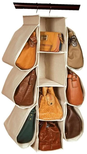 Hanging Purse Handbag Organizer Homewares Nonwoven 10 Pockets Hanging Closet Storage Bag Hanging Purse Handbag Organizer Homewares Nonwoven 10 Pockets Hanging Closet Storage Bag