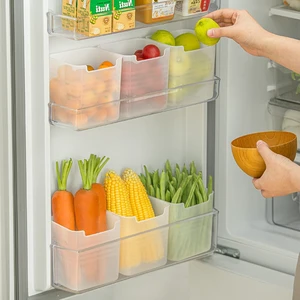 3 Pack Refrigerator Organizer Box, Plastic Refrigerator Side Door Storage Containers, Space-Saving Organizer Bins for Fridge, Refrige Drawers for Fruit and Vegetable (Clear,S*3) 3 Pack Refrigerator Organizer Box, Plastic Refrigerator Side Door Storage Containers, Space-Saving Organizer Bins for Fridge, Refrige Drawers for Fruit and Vegetable (Clear,S*3)