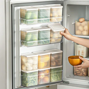 3 Pack Refrigerator Organizer Box with Lid, Plastic Refrigerator Side Door Storage Containers, Space-Saving Organizer Bins for Refrige, Refrige Drawers for Fruit and Vegetable (Clear, S×3) 3 Pack Refrigerator Organizer Box with Lid, Plastic Refrigerator Side Door Storage Containers, Space-Saving Organizer Bins for Refrige, Refrige Drawers for Fruit and Vegetable (Clear, S×3)