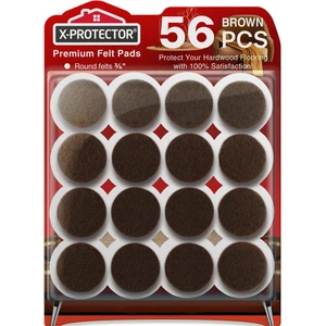 Felt Furniture Pads - 56 PCS 3/4" Floor Protectors for Chair | Floor Protectors for Furniture Feet - Protect Your Hardwood Floors! (Brown, Round) Felt Furniture Pads - 56 PCS 3/4" Floor Protectors for Chair | Floor Protectors for Furniture Feet - Protect Your Hardwood Floors! (Brown, Round)