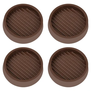 2X2 Round Rubber Caster Cups, Non Slip Furniture Pads - 4 Pack | Anti-Slip Gripper, Anti Skid Furniture Feet, Anti Slide Floor Protector for Bed Couch Table Chair Stoppers, Brown 2X2 Round Rubber Caster Cups, Non Slip Furniture Pads - 4 Pack | Anti-Slip Gripper, Anti Skid Furniture Feet, Anti Slide Floor Protector for Bed Couch Table Chair Stoppers, Brown