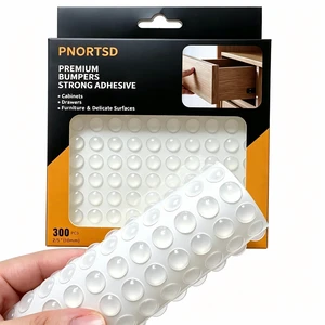 300 PCS Cabinet Door Bumpers, 0.4 Inches Round Clear Silicone | Self-Adhesive Bumper Stoppers, Sound Dampening Pads for Cabinet Doors, Drawers, Furniture & Picture Frames 300 PCS Cabinet Door Bumpers, 0.4 Inches Round Clear Silicone | Self-Adhesive Bumper Stoppers, Sound Dampening Pads for Cabinet Doors, Drawers, Furniture & Picture Frames