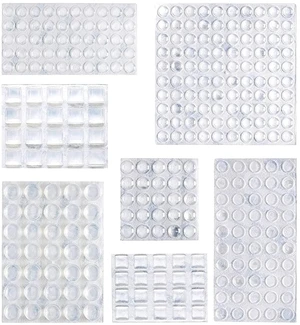 Cabinet Door Bumpers, Clear Self Adhesive Pads for Surface Protection, Noise Reduction and Sound Dampening, Rubber Stoppers for Drawers and Cupboards, 300-Piece, 6.9 x 4.5 x 0.6 inch Cabinet Door Bumpers, Clear Self Adhesive Pads for Surface Protection, Noise Reduction and Sound Dampening, Rubber Stoppers for Drawers and Cupboards, 300-Piece, 6.9 x 4.5 x 0.6 inch
