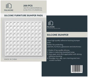 Cabinet Door Bumpers 200PCS - Clear 3M Adhesive Silicone Pads (100 Spherical + 100 Cylindrical), Soft Close Sound Dampening Bumpers, 8mm x 3mm, for Cabinets, Drawers, Furniture & Glass Cabinet Door Bumpers 200PCS - Clear 3M Adhesive Silicone Pads (100 Spherical + 100 Cylindrical), Soft Close Sound Dampening Bumpers, 8mm x 3mm, for Cabinets, Drawers, Furniture & Glass