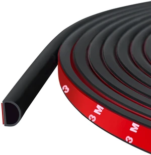 Weather Stripping Door Seal, 20Ft, Black (3/8" W × 1/4" T) | Self Adhesive Weather Strip Silicone D Shaped Door Seal Strip for Door Frame/Window Seal Weather Stripping Door Seal, 20Ft, Black (3/8" W × 1/4" T) | Self Adhesive Weather Strip Silicone D Shaped Door Seal Strip for Door Frame/Window Seal