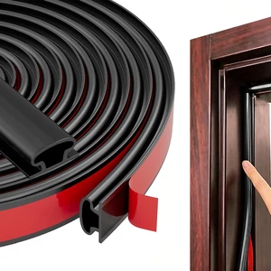 Black Rubber Weather Stripping Door Seal Strip, D Shape Door Weather Seal Strip, Self-Adhesive Soundproofing Frame Insulation Tape for Doors Frame/Window Seal,Blocks Cold Drafts Noise Black Rubber Weather Stripping Door Seal Strip, D Shape Door Weather Seal Strip, Self-Adhesive Soundproofing Frame Insulation Tape for Doors Frame/Window Seal,Blocks Cold Drafts Noise