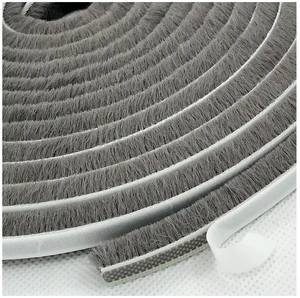 Weather Stripping Brush for Sliding Windows/Doors Frame Side,Pile Self Adhesive Weatherstrip Seal Strip Sealer Draft Stoppers (16.5ft x11/32 x 3/16 Brush inch, Grey) Weather Stripping Brush for Sliding Windows/Doors Frame Side,Pile Self Adhesive Weatherstrip Seal Strip Sealer Draft Stoppers (16.5ft x11/32 x 3/16 Brush inch, Grey)