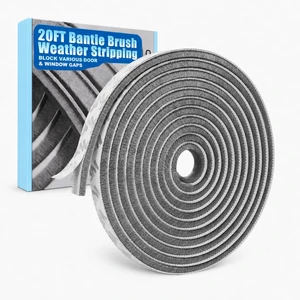 20FT Brush Weather Stripping, Self-Adhesive Pile Door Seal Strip for Sliding Doors and Windows, Felt Weatherstrip Draft Stopper, Soundproof Dustproof Window Gap Seal, Gray 20FT Brush Weather Stripping, Self-Adhesive Pile Door Seal Strip for Sliding Doors and Windows, Felt Weatherstrip Draft Stopper, Soundproof Dustproof Window Gap Seal, Gray