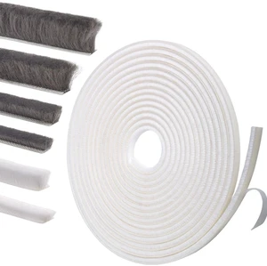 Self-Adhesive Weather Stripping Seal for Doors & Windows Soundproof Insulation Gap Filler for Sliding, Exterior, Front, and Jamb Frames 0.2" x 0.35" x 16.5 ft, White Self-Adhesive Weather Stripping Seal for Doors & Windows Soundproof Insulation Gap Filler for Sliding, Exterior, Front, and Jamb Frames 0.2" x 0.35" x 16.5 ft, White