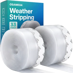 Weather Stripping Door Seal - Draft Stopper for Windows Doors, 33Ft | Seals Gaps up to 1.2in, Stops Heat Cold Escaping, Boosts HVAC, Blocks Wind Dust Insects, Strong Adhesive, Easy Trim Install Weather Stripping Door Seal - Draft Stopper for Windows Doors, 33Ft | Seals Gaps up to 1.2in, Stops Heat Cold Escaping, Boosts HVAC, Blocks Wind Dust Insects, Strong Adhesive, Easy Trim Install