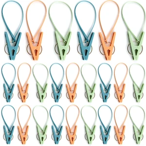 24 Pack Clothes Pins Clothes Peg Clip Pins with Plastic Rope for Clothesline Multicolor Drying Clothing Clips Hooks Windproof Clothes Hanger for Hanging Socks Hats Pants Bras Underwears Towel Photo 24 Pack Clothes Pins Clothes Peg Clip Pins with Plastic Rope for Clothesline Multicolor Drying Clothing Clips Hooks Windproof Clothes Hanger for Hanging Socks Hats Pants Bras Underwears Towel Photo
