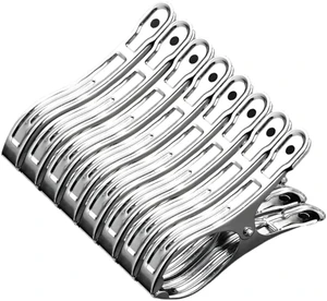 8 Pack 3.5 Inch Stainless Steel Clothes pins, Windproof Metal Towel Clips | Heavy-Duty Clips for Laundry, Beach Towel, Outdoor & Household Use, Wide Clamp Jaws, Firm Soft Grip 8 Pack 3.5 Inch Stainless Steel Clothes pins, Windproof Metal Towel Clips | Heavy-Duty Clips for Laundry, Beach Towel, Outdoor & Household Use, Wide Clamp Jaws, Firm Soft Grip