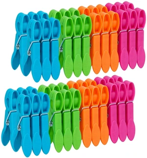 48 PCS Clothes Pins, Colored Clothespins for Clamping Tighter, Plastic Clothes Pins Heavy Duty Outdoor, Non-Slip Clips for Hanging Clothes, Socks, Towels, Crafts and Food Sealing 48 PCS Clothes Pins, Colored Clothespins for Clamping Tighter, Plastic Clothes Pins Heavy Duty Outdoor, Non-Slip Clips for Hanging Clothes, Socks, Towels, Crafts and Food Sealing