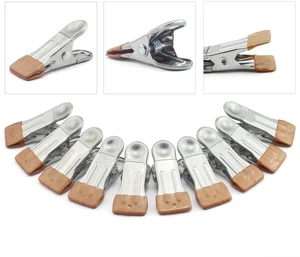 10pcs Multi Function Windproof Clothes Clip Stainless Steel Small Heavy Metal Spring Clamps Gold Color 23x56mm for Drying Clothes 10pcs Multi Function Windproof Clothes Clip Stainless Steel Small Heavy Metal Spring Clamps Gold Color 23x56mm for Drying Clothes