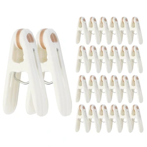 24 Pack Plastic Clothes Pins Heavy Duty Clothespins for Laundry, 2.36 Inch Clothesline Clips Clothes Pegs with No Trace Design, Windproof Clothes Clips for Hanging Clothes, Socks, Towel, Snack (Khaki) 24 Pack Plastic Clothes Pins Heavy Duty Clothespins for Laundry, 2.36 Inch Clothesline Clips Clothes Pegs with No Trace Design, Windproof Clothes Clips for Hanging Clothes, Socks, Towel, Snack (Khaki)