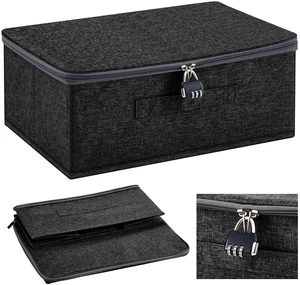 Discreet Lockable Toy Bag,Black,15 X 10 X 6.3 In | Discreet Case with Combo Lock for Privacy, Zipper Organizer Bin, Foldable Design for Bedroom Closet, Fits Adult Items Discreet Lockable Toy Bag,Black,15 X 10 X 6.3 In | Discreet Case with Combo Lock for Privacy, Zipper Organizer Bin, Foldable Design for Bedroom Closet, Fits Adult Items