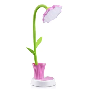 Desk Lamp for Kids Sunflower LED Charging Table Lamp Support Eye Protection Small Desk Folding for Reading,Study and Office, Adjustable Brightness - Pink Desk Lamp for Kids Sunflower LED Charging Table Lamp Support Eye Protection Small Desk Folding for Reading,Study and Office, Adjustable Brightness - Pink