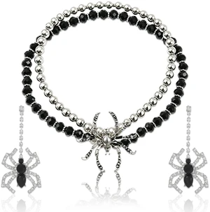 Halloween Spider Jewelry Set Halloween Earrings for Women Necklaces Gothic | Spider Dangle Earrings Party Cosplay Witch Gothic Clothes Vampire Accessories for Women Gift Halloween Spider Jewelry Set Halloween Earrings for Women Necklaces Gothic | Spider Dangle Earrings Party Cosplay Witch Gothic Clothes Vampire Accessories for Women Gift