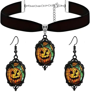 Halloween Gothic Jewelry Set for Women Cute Vintage Bat Ghost Witch Punk Crystal Glass Boo Dangle Drop Earrings and Velvet Style Mystic Choker Necklace Jewelry (pumpkin) Halloween Gothic Jewelry Set for Women Cute Vintage Bat Ghost Witch Punk Crystal Glass Boo Dangle Drop Earrings and Velvet Style Mystic Choker Necklace Jewelry (pumpkin)