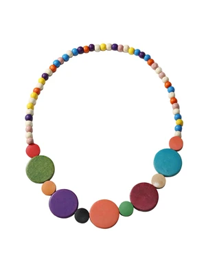 Colorful Ethnic Wooden Earrings Round Statement Dangle Earrings Multilayered Geometric Beaded Bracelet Necklace Set for Women Exaggerated Tribal Jewelry (Round Disc Pendant Neck Chain-Colorful) Colorful Ethnic Wooden Earrings Round Statement Dangle Earrings Multilayered Geometric Beaded Bracelet Necklace Set for Women Exaggerated Tribal Jewelry (Round Disc Pendant Neck Chain-Colorful)