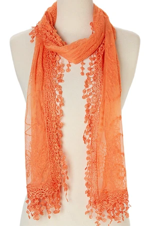Women's lightweight Feminine Lace teardrop fringe Vintage Mesh Crochet Tassel Scarf for Women Women's lightweight Feminine Lace teardrop fringe Vintage Mesh Crochet Tassel Scarf for Women