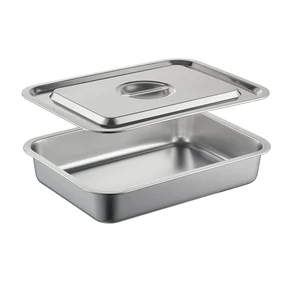 Lasagna Pan with Lid, 15.5x11.6x2.7 Inch Large Stainless Steel Nonstick Lasagna Baking Roasting Dishes Pan for Oven(L, 1 Pack) Lasagna Pan with Lid, 15.5x11.6x2.7 Inch Large Stainless Steel Nonstick Lasagna Baking Roasting Dishes Pan for Oven(L, 1 Pack)