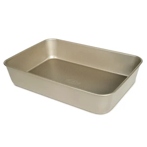 Baking Pan Nonstick - Oblong Metal Dish for Cake and Lasagna - Heavy Duty Carbon Steel Bakeware, Large Baking Pan Nonstick - Oblong Metal Dish for Cake and Lasagna - Heavy Duty Carbon Steel Bakeware, Large